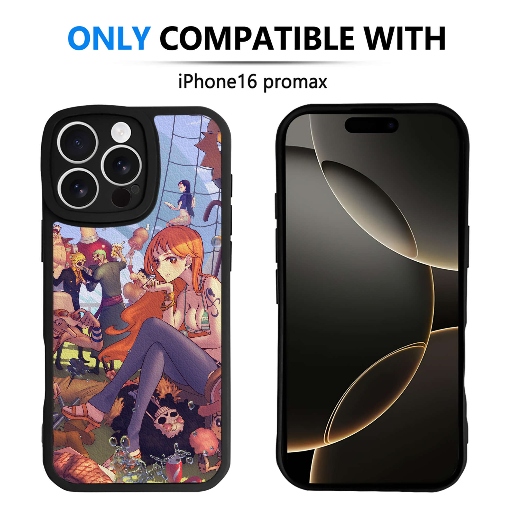 （画像用） ワンピース ONE PIECE 【iPhone 16シリーズ対応】シリコンスマホケース（レザー調） 材質：シリコン